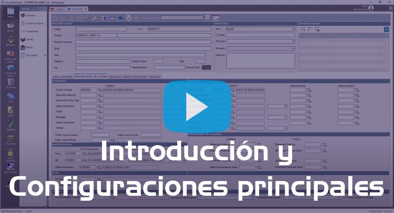 OnyxFinancials - Introducción y Configuraciones principales